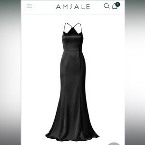 Amsale Everly black dress